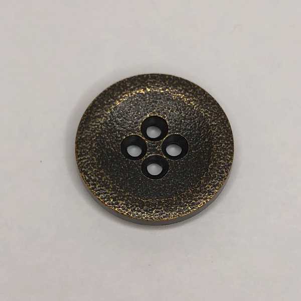 4-huls knap i brun metallic 22 mm - (1 stk)